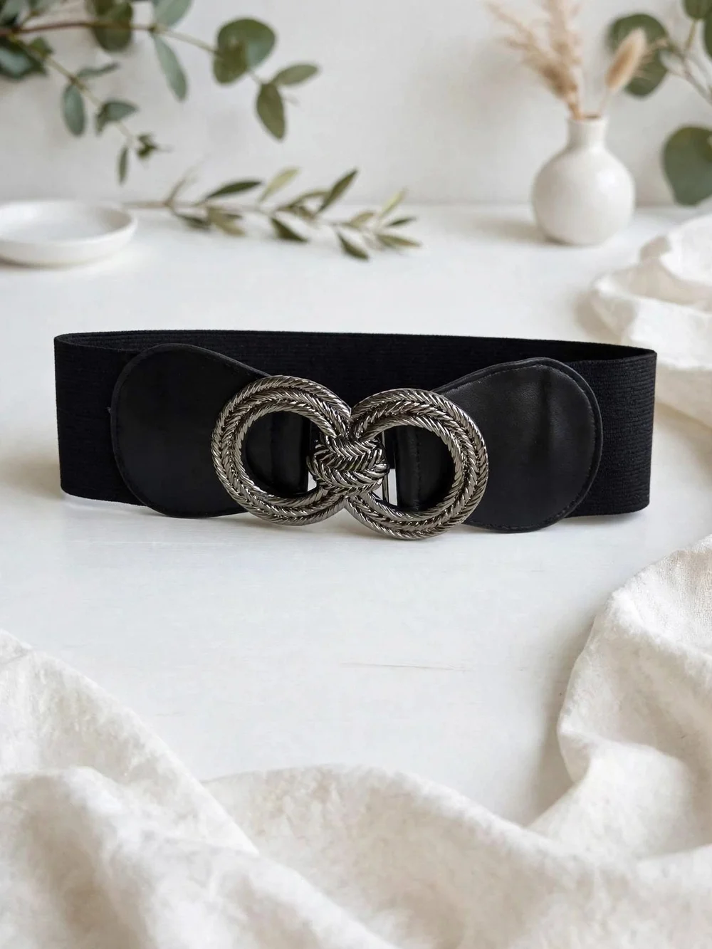 Women's Belt retro vintage Stretchy Cinch Belt 3 Inch Wide